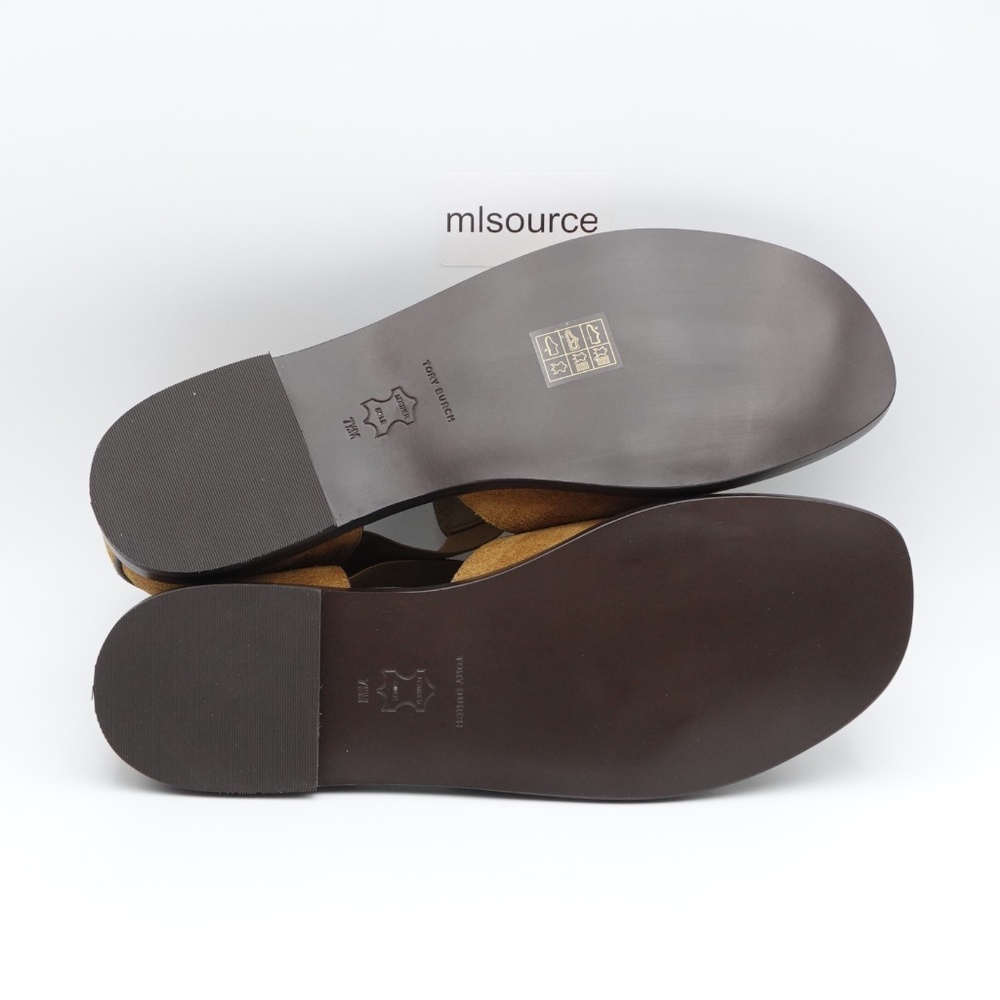 NEW Tory Burch Fisherman Suede Sandals Women's 166800-200 Deep Umber - Picture 11 of 16